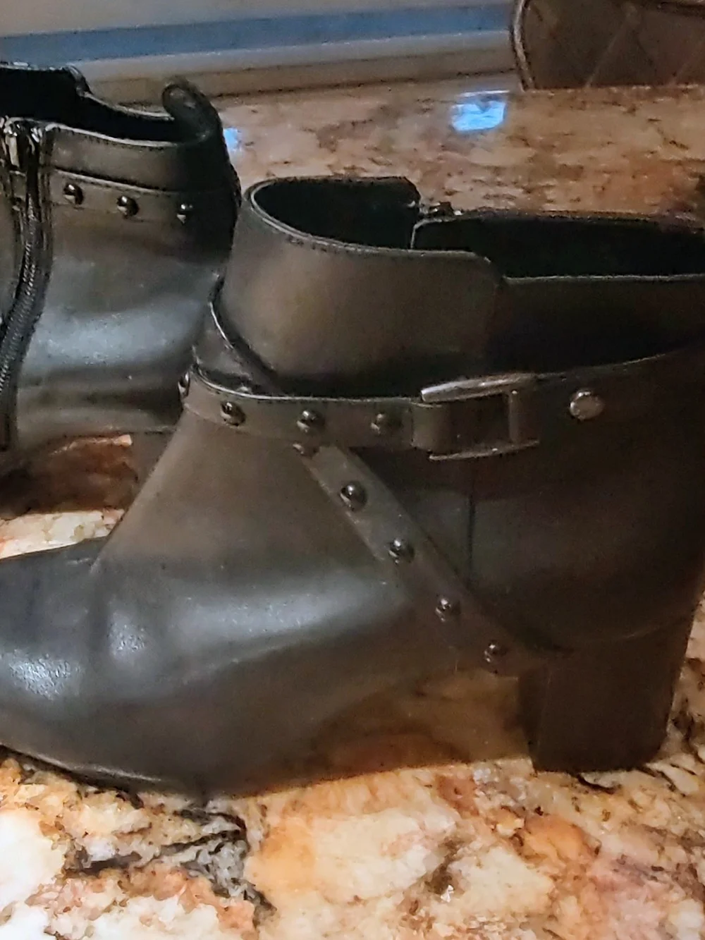 Alex Marie Black Studded Ankle Booties